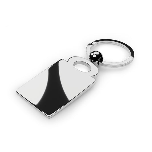 Black Cat Rectangle Photo Keyring — Cute Witchy Cat Keychain Gift